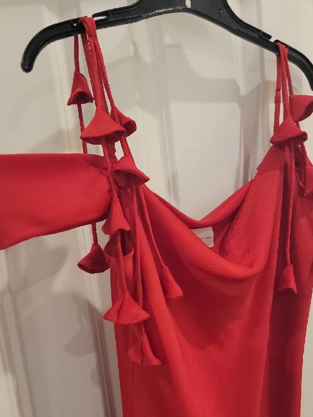 Adelyn Rae Red Ruffle-Strap Maxi Dress - Picture 5 of 7